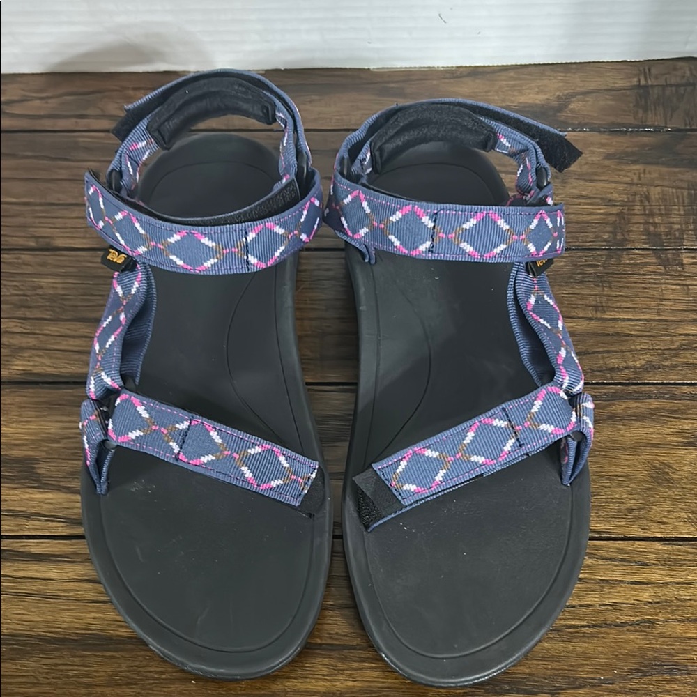 Girls Teva  navy and Pink Sandals